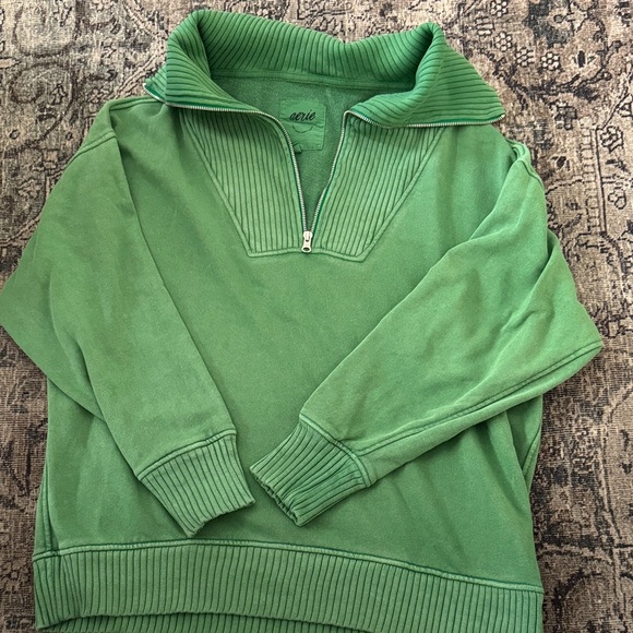 Aerie Down-To-Earth Quarter Zip Sweatshirt - Picture 3 of 5